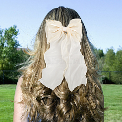 2 шт. 2-х цветные большие банты из органзы для волос AJEW-CP0008-32