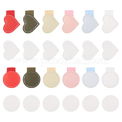 12 шт. двухцветный самоклеящийся держатель для ручки из искусственной кожи&nbsp;AJEW-TA0002-60