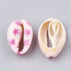 Perle di conchiglia stampate di ciprea&nbsp;SHEL-S274-03B