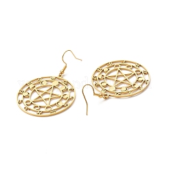12 costellazioni e fasi lunari e stelle orecchini pendenti in acciaio inossidabile 304 per donna&nbsp;EJEW-P222-01G