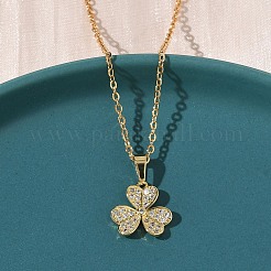 Подвеска из латуни с микропаве из прозрачных кубических цирконий NJEW-D341-12B-G