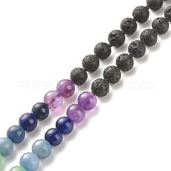 7 буддийское ожерелье из драгоценных камней чакры NJEW-JN03856