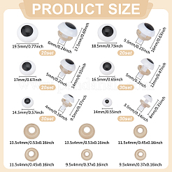 6 стиль пластиковый глаз для куклы DIY-PH0031-40