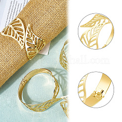 4шт. браслеты-манжеты из листового железа&nbsp;BJEW-SP0001-15G