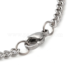 Не тускнеющие ожерелья из нержавеющей стали 304 с подвесками в виде панцирной цепи&nbsp;LS-NJEW-H034-08P