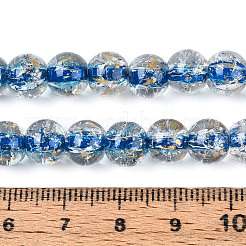 Хрустящие прозрачные стеклянные бусины нити GLAA-N030-8mm-01E