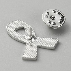 Эмалированная булавка с розовой лентой для информирования о раке молочной железы JEWB-WH0028-11P