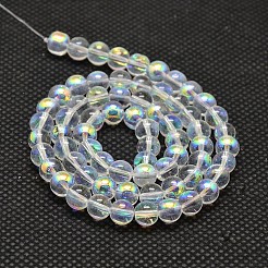 Nachzuahmen österreichische Kristall galvanisieren Glasperlenstränge Rund&nbsp;X-GLAA-F030-10mm-B01