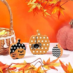 12 Stück 3 Stil Halloween Thema unbehandeltes Holz Dekoartikel&nbsp;DIY-OC0004-14
