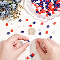 750 pièces de perles en plastique opaques de 3 couleurs&nbsp;KY-PA0001-20