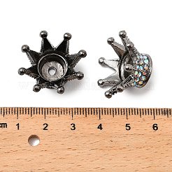 Бусины из сплава со стразами в форме короны&nbsp;FIND-NH0001-19B