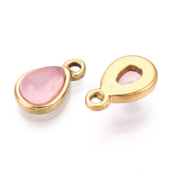 Подвески-капли из натурального розового кварца STAS-N109-209A-G