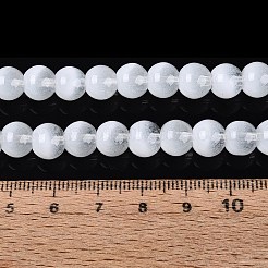 Colliers de perles en verre transparent imitant les yeux de chat&nbsp;GLAA-Q110-01B-01