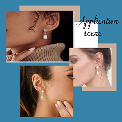 8 шт. 4 стильные латунные серьги-гвоздики&nbsp;DIY-BBC0001-05