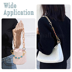 7 шт. 7-цветные эмалевые цепочки для сумок-цветочков из сплава&nbsp;HJEW-TAC0104