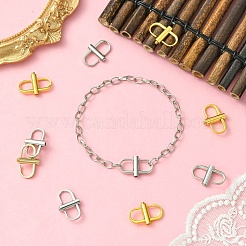 10 шт. 2-х цветные пряжки-регуляторы из сплава&nbsp;FIND-CJ0004-08