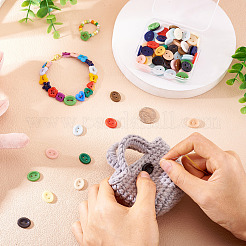 80 шт. фарфоровые пуговицы с 2 отверстиями PORC-PJ0001-02F