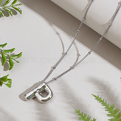 1 шт. латунная цепочка с подвесками в виде букв из сплава NJEW-LP0001-41P-P