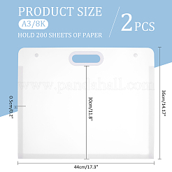 Прямоугольная водонепроницаемая пластиковая папка для портфолио ABAG-WH0046-18