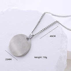 Collane con ciondolo a moneta in acciaio inossidabile 304 con motivo floreale per donna&nbsp;MO7073
