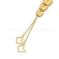 Ионное покрытие(ip) 304 нержавеющая сталь сверкающие бабочки подвески ожерелья NJEW-C057-03G