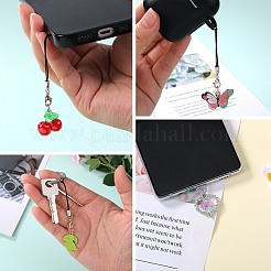 6 Stück Legierungs-Email-Handygurte&nbsp;HJEW-SW00132-11