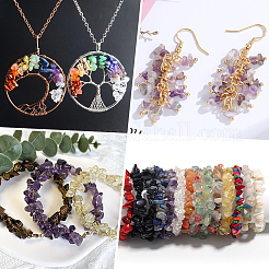 3 нити бусин из натурального розового кварца G-PA0001-36