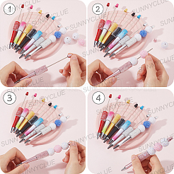 8 penna a sfera in plastica a 8 colori&nbsp;AJEW-SC0003-27