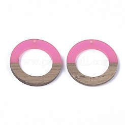 Pendentifs en bois de résine et de noyer&nbsp;RESI-S358-04I-01