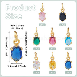 16шт латунные подвески с микропаве и кубическим цирконием KK-TA0001-96