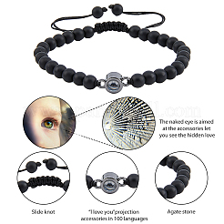 4шт 4 стиля Я люблю тебя на 100 языках проекционные браслеты набор BJEW-FI0001-03