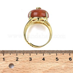 Bracciale aperto in ottone con micro pavé di zirconi cubici (colore casuale).&nbsp;RJEW-D347-02G