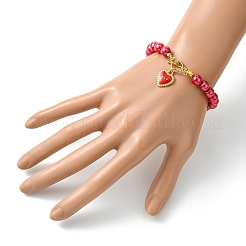 2 stücke 2 arten abs kunststoff imitation perlen halsketten & armbänder sets für frauen&nbsp;SJEW-FS00006
