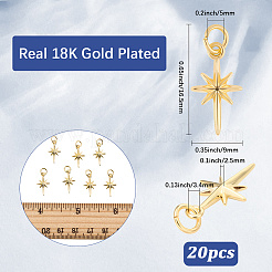 20шт латунные подвески&nbsp;KK-SC0006-72G