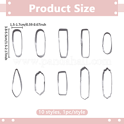 10 шт. форм из нержавеющей стали&nbsp;DIY-ME0002-41