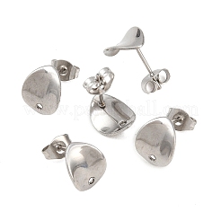 Овальные серьги-гвоздики из некорродирующей нержавеющей стали 304&nbsp;STAS-R063-39