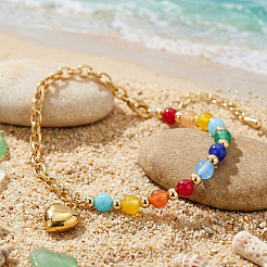 Sommer 304 Edelstahl Charm Armbänder&nbsp;VE3377-2