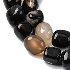 Натуральный черный агат бисер нитей&nbsp;G-P601-A15-02