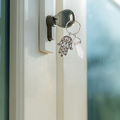 6 шт. 6 стиля сплава брелок с подвеской в виде руки хамсы/руки Мириам AJEW-DC0001-35