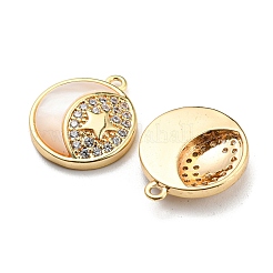 Натуральный белый корпус и прозрачные подвески из кубического циркония и латуни BSHE-G034-34G