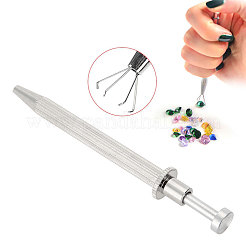 Пинцет со стразами 4 зубец из нержавеющей стали TOOL-L010-006