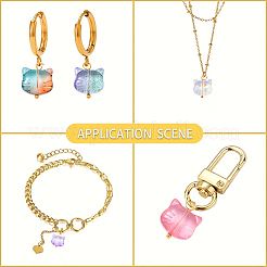 10шт стеклянные подвески PALLOY-YW00061-01