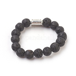 Натуральные кольца из вулканического камня&nbsp;RJEW-JR00221-01