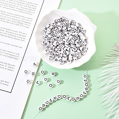 Непрозрачные белые акриловые бусины&nbsp;SACR-YW0001-21B