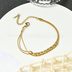 Многорядные браслеты из нержавеющей стали 304 BJEW-G733-02M