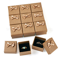 Квадратные картонные бумажные подарочные коробки для хранения колец&nbsp;CON-TAC0001-17E
