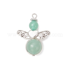 4 шт. 4 стиля рождественских подвесок в виде ангела из натурального сердолика PALLOY-TA00288