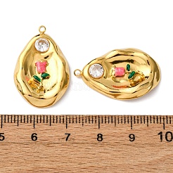 Подвески из нержавеющей стали 304 с эмалью&nbsp;STAS-L299-12G-02