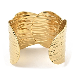 Широкие браслеты-манжеты из нержавеющей стали 304 BJEW-P302-12G