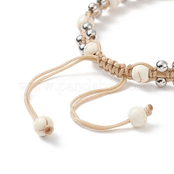 Браслет из синтетической бирюзы (окрашенной) черепахи и латуни BJEW-TA00189-02